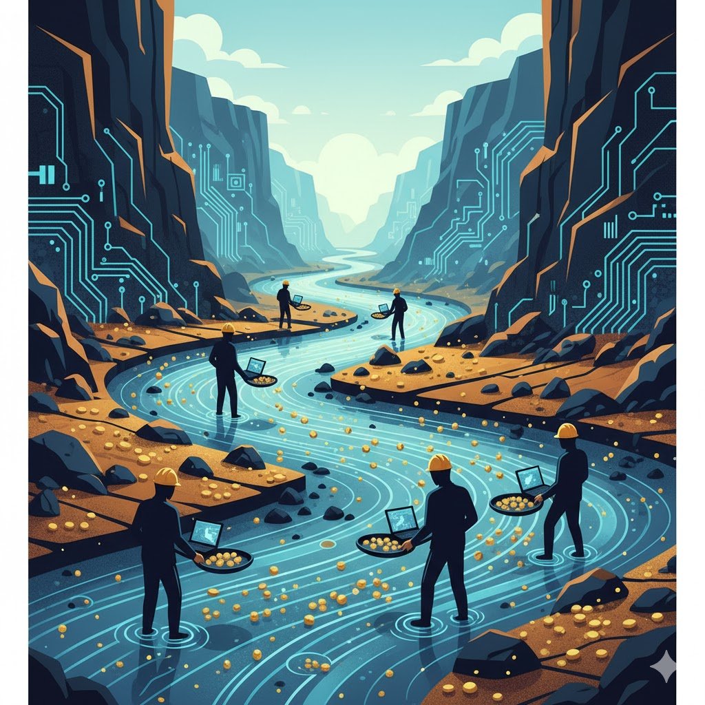 image of miners panning for gold